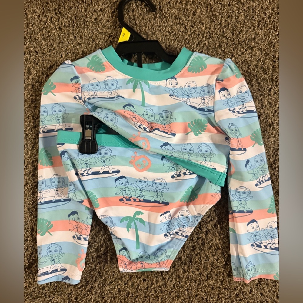NWOT Kids Swim Set with Cartoon Print